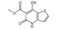 7-hydroxy-6-methoxycarbonylthieno(3,2-b)pyridin-5(4H)-one结构式