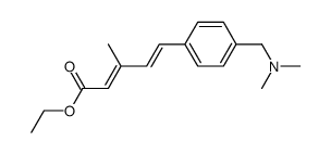 (2E,4E)-5-(4-Dimethylaminomethyl-phenyl)-3-methyl-penta-2,4-dienoic acid ethyl ester结构式