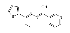 N-[(E)-1-thiophen-2-ylpropylideneamino]pyridine-3-carboxamide Structure