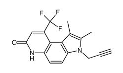 1,2-Dimethyl-3-(prop-2-ynyl)-9-trifluoromethyl-3,6-dihydro-pyrrolo[3,2-f]quinolin-7-one结构式
