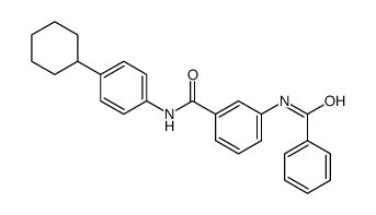 3-benzamido-N-(4-cyclohexylphenyl)benzamide结构式