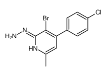 [3-bromo-4-(4-chlorophenyl)-6-methylpyridin-2-yl]hydrazine结构式