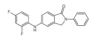 5-(2,4-difluoroanilino)-2-phenyl-3H-isoindol-1-one结构式