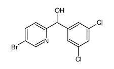 (5-bromopyridin-2-yl)-(3,5-dichlorophenyl)methanol结构式