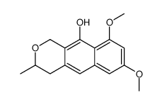 7,9-dimethoxy-3-methyl-3,4-dihydro-1H-benzo[g]isochromen-10-ol结构式