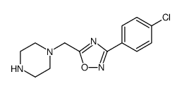 Piperazine, 1-[[3-(4-chlorophenyl)-1,2,4-oxadiazol-5-yl]methyl] Structure