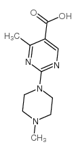 4-methyl-2-(4-methylpiperazin-1-yl)pyrimidine-5-carboxylic acid structure