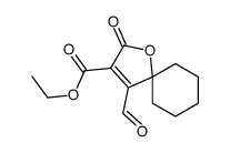 ethyl 4-formyl-2-oxo-1-oxaspiro[4.5]dec-3-ene-3-carboxylate结构式