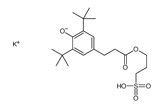 potassium 3-sulphonatopropyl 3-(3,5-di-tert-butyl-4-hydroxyphenyl)propionate structure