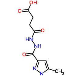 4-{2-[(3-methyl-1H-pyrazol-5-yl)carbonyl]hydrazino}-4-oxobutanoic acid结构式