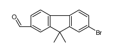 7-bromo-9,9-dimethyl-fluorene-2-carbaldehyde Structure