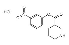 (3-nitrophenyl) piperidine-3-carboxylate,hydrochloride Structure