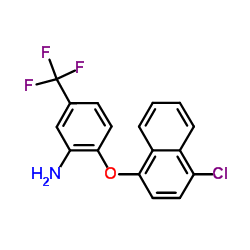 2-[(4-Chloro-1-naphthyl)oxy]-5-(trifluoromethyl)aniline结构式