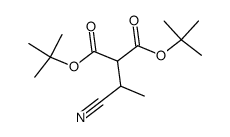 tert-butyl 3-cyano-2-((tert-butyloxy)carbonyl)butyrate Structure