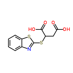 2-(1,3-苯并噻唑-2-硫)丁二酸结构式