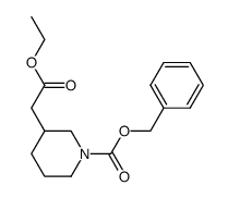 3-ethoxycarbonylmethyl-piperidine-1-carboxylic acid benzyl ester Structure
