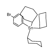 (cyclo-C6H11)3SnC6H4-p-Br Structure