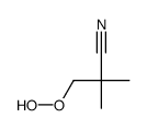 3-hydroperoxy-2,2-dimethylpropanenitrile结构式