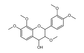 2-(3,4-dimethoxy-phenyl)-3,7,8-trimethoxy-chroman-4-ol结构式