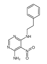 5-nitro-N4-phenethyl-pyrimidine-4,6-diyldiamine结构式