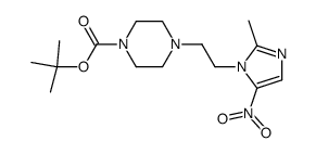 tert-butyl 4-(2-(2-methyl-5-nitro-1H-imidazol-1-yl)ethyl)piperazine-1-carboxylate Structure