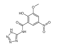 2-Hydroxy-3-methoxy-5-nitro-N-(1H-tetrazol-5-yl)-benzamide Structure