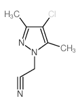 (4-CHLORO-3,5-DIMETHYL-PYRAZOL-1-YL)-ACETONITRILE结构式