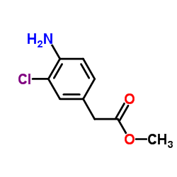Methyl (4-amino-3-chlorophenyl)acetate结构式