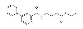 4-[[(4-Phenyl-2-pyridinyl)carbonyl]amino]butanoic acid, ethyl ester结构式