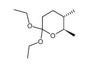 2H-Pyran,2,2-diethoxytetrahydro-5,6-dimethyl-,(5S-trans)-(9CI)结构式