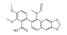 2,3-dimethoxy-6-(5-(N-methylformamido)naphtho[2,3-d][1,3]dioxol-6-yl)benzoic acid Structure