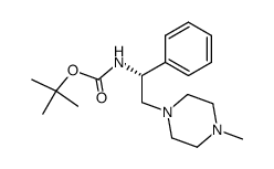 tert-butyl (R)-(2-(4-methylpiperazin-1-yl)-1-phenylethyl)carbamate Structure