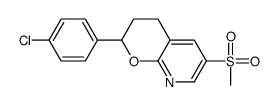 2-(4-chlorophenyl)-6-methylsulfonyl-3,4-dihydro-2H-pyrano[2,3-b]pyridine Structure