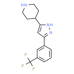 4-(5-[3-(trifluoromethyl)phenyl]-1H-pyrazol-3-yl)piperidine结构式