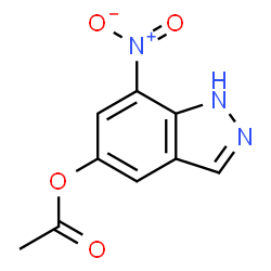 7-Nitro-1H-indazol-5-yl acetate Structure