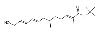 (2E,8E,10E)-(S)-(+)-tert-butyl 2,6-dimethyl-12-hydroxy-dodeca-2,8,10-trienoate Structure