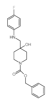 Benzyl 4-{[(4-fluorophenyl)amino]methyl}-4-hydroxypiperidine-1-carboxylate结构式