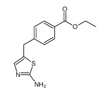 Benzoic acid, 4-[(2-amino-5-thiazolyl)methyl]-, ethyl ester Structure