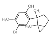 Phenol,4-bromo-2-[(1S,2R,5R)-1,2-dimethylbicyclo[3.1.0]hex-2-yl]-5-methyl- Structure