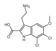 3-(2-aminoethyl)-5-methoxy-6,7-dichloroindol-2-carboxylic acid结构式
