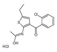 N-[3-(2-chlorobenzoyl)-5-ethylthiophen-2-yl]acetamide,hydrochloride Structure