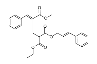 1-cinnamyl 1-ethyl 3-methyl (E)-4-phenylbut-3-ene-1,1,3-tricarboxylate Structure