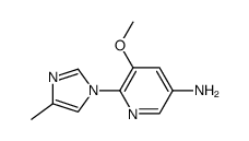 5-Methoxy-6-(4-Methyl-1H-Imidazol-1-Yl)Pyridin-3-Amine结构式
