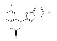 6-chloro-4-(5-chloro-1-benzofuran-2-yl)chromen-2-one结构式