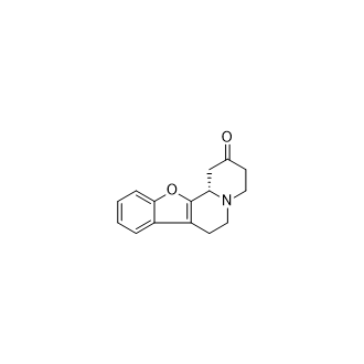 (S)-1,3,4,6,7,12b-六氢-2H-苯并呋喃[2,3-a]喹嗪-2-酮结构式