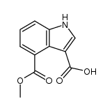 4-(methoxycarbonyl)-1H-indole-3-carboxylic acid结构式