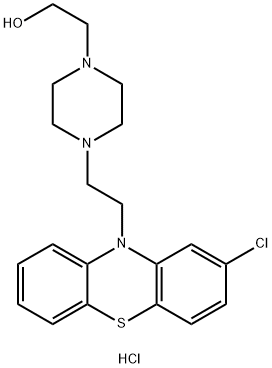 2-{4-[2-(2-Chloro-phenothiazin-10-yl)-ethyl]-piperazino}-ethanol dihydrochloride structure