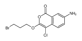 7-amino-3-(3-bromopropoxy)-4-chloroisochromen-1-one Structure