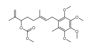 1-[(2E)-6-[(methoxycarbonyl)oxy]-3,7-dimethylocta-2,7-dienyl]-2,3,4,5-tetramethoxy-6-methylbenzene Structure