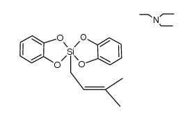 triethylammonium bis(catecholato)(3-methyl-2-butenyl)siliconate结构式